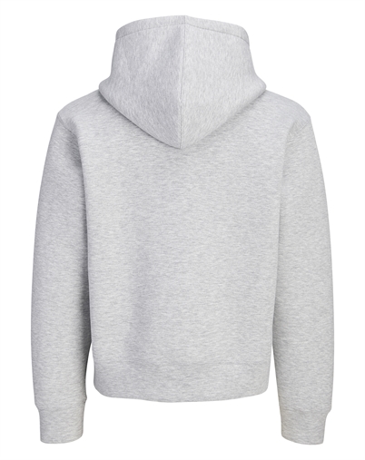 Jack & Jones - JCOLegacy Sweat Scuba Zip Hættetrøje - Light Grey Melange